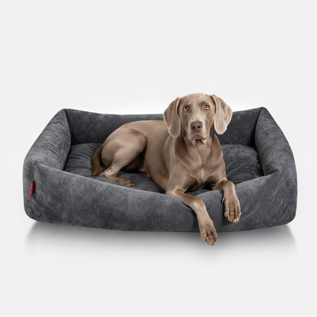 Hundebett Camo, Samt Anthrazit